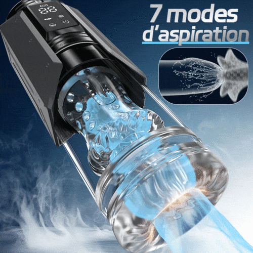 King - Masturbateur de fellation automatique 4 en 1 pour hommes, 100% étanche
