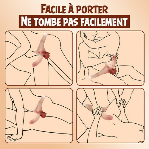 【Les utilisateurs adorent】Nolan - Gode ceinture en silicone, gode creux portable avec culotte et pénis réaliste de