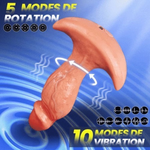 Levi – Plug anal / godemiché anal vibrant et rotatif à 360° avec APP & télécommande pour hommes et femmes
