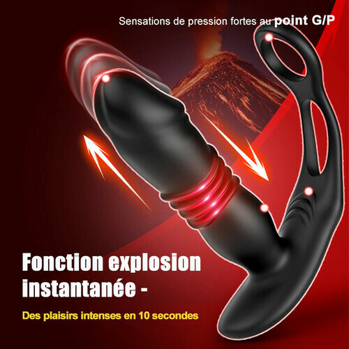 SAUL Vibromasseur de prostate avec 3 mouvements de va-et-vient et 12 vibrations