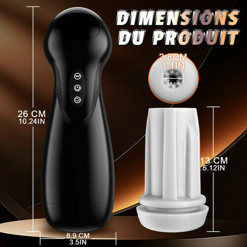 SolaceX - Evolution-8 Succion 10 Vibration One Touch Orgasm Digital Vacuum Masturbator