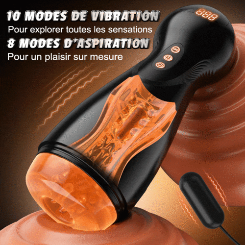 SolaceX - Evolution-8 Succion 10 Vibration One Touch Orgasm Digital Vacuum Masturbator