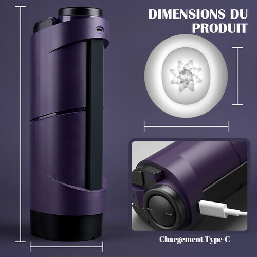 【 sous 7 jours】Masturbateur 7 Modes électrique Trois étapes de textures