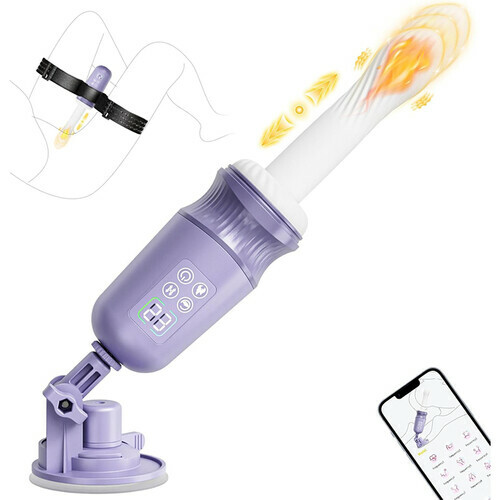 Machine sexuelle à coups et chauffage contrôlée par application pour stimulation du point G ou anale avec sangles p