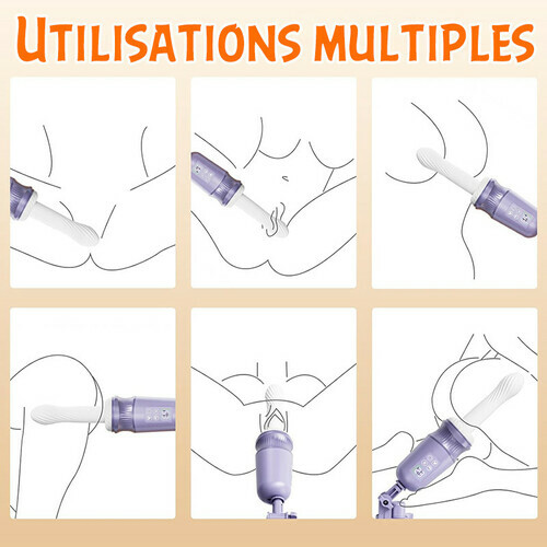 Machine sexuelle à coups et chauffage contrôlée par application pour stimulation du point G ou anale avec sangles p