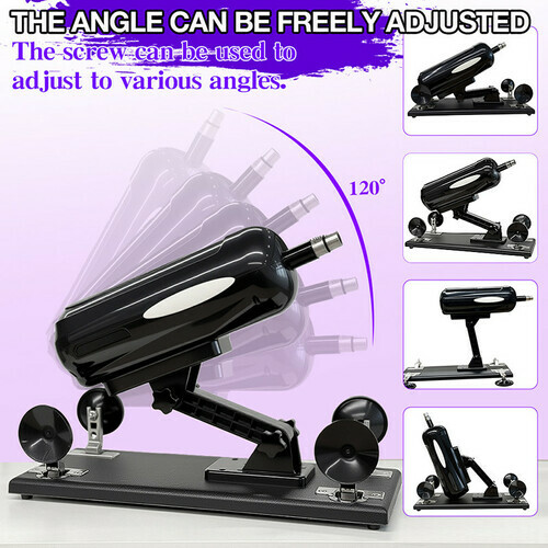 Machine sexuelle multifonction avec angle réglable à 120° et 5 accessoires