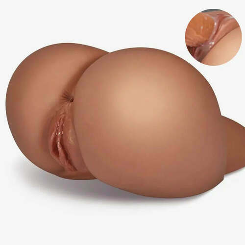 Marron masturbateur réaliste avec structure 3D et 2 canaux d'amour pour chatte et anus, FENGRUN