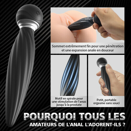 Masseur de prostate avec vibrations rotatives et plaisir durable, multifréquence