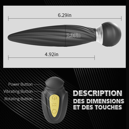 Masseur de prostate avec vibrations rotatives et plaisir durable, multifréquence