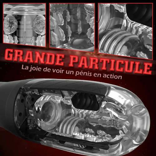 Masturbateur cup automatique, sexe oral, 4 modes de succion, 10 modes de vibration