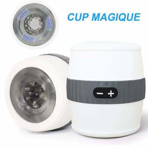 Masturbateur Cup manuelle bidirectionnelle avec 12 modes de vibration