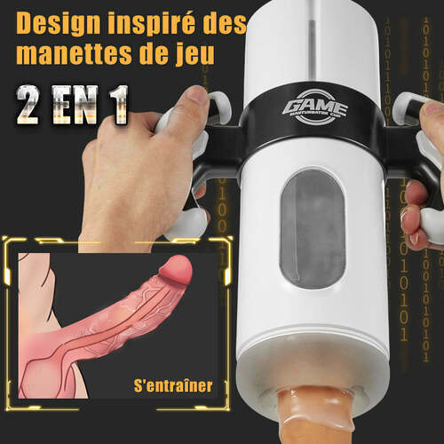 Masturbateur Cup portable Calvin Gamepad 2 en 1 avec mouvements de va-et-vient et vibrations