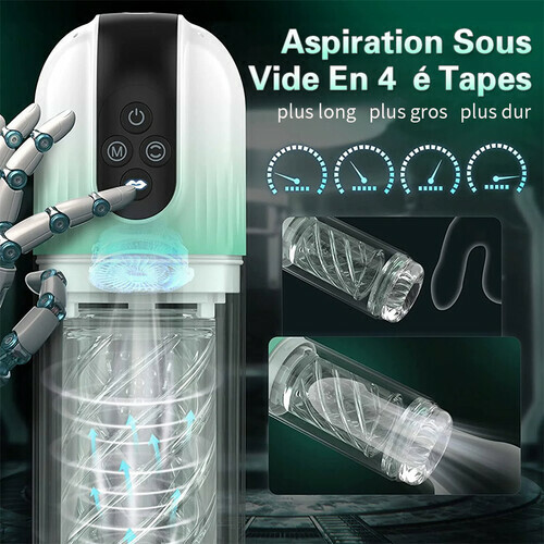 Masturbateur électrique avec 7 modes d'aspiration dans l'eau 7 modes de rotation - photo 4