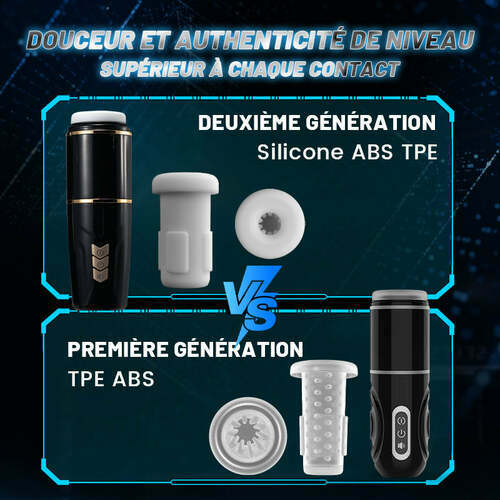 Masturbateur électrique télescopique et rotatif, Jouet intime pour hommes