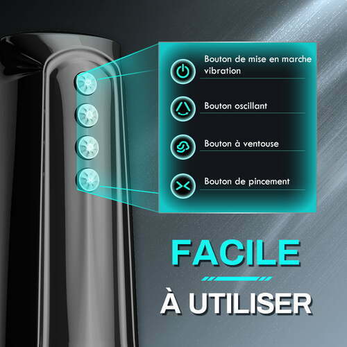 Masturbateur mâle pour cul sexy à balancier automatique à pression et succion