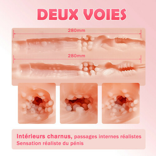 Masturbateur masculin 3 en 1 avec gros seins, vagin et fesses