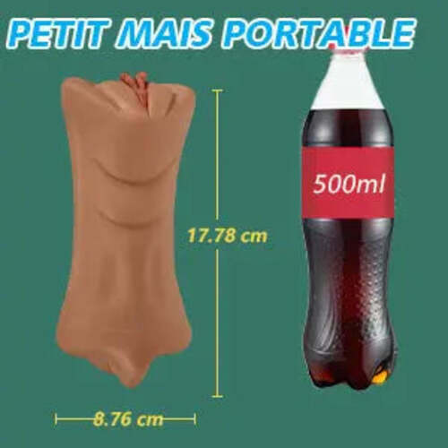 Masturbateur réaliste 3 en 1 avec chatte de poche pour sexe oral, vaginette, Moruioy