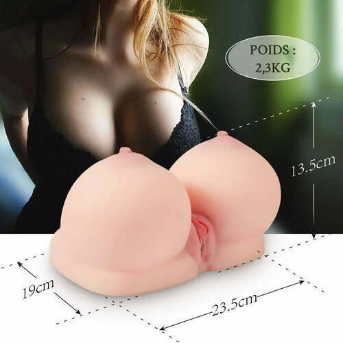 Masturbateur réaliste avec G-Cup, seins et vagin sexy, poids de 2,3 kg, Fondlove