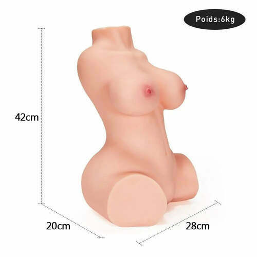 Masturbateur réaliste avec seins doux et fesses rondes, poids de 6 kg