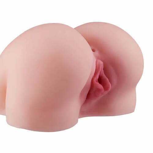 Masturbateur réaliste de petite fesse avec double canal vaginal et anal, poids de 1,1 kg