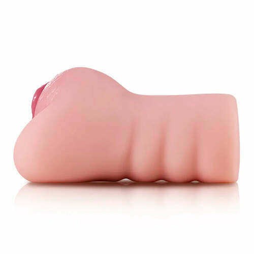 Masturbateur réaliste de poche avec labia et clitoris, canal unique