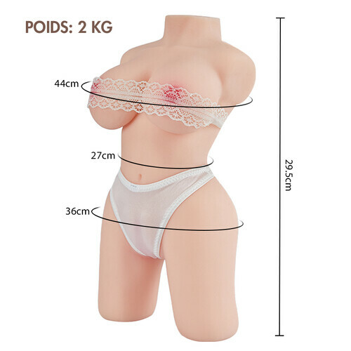 Masturbateur réaliste Double canal, petite taille pour les débutants