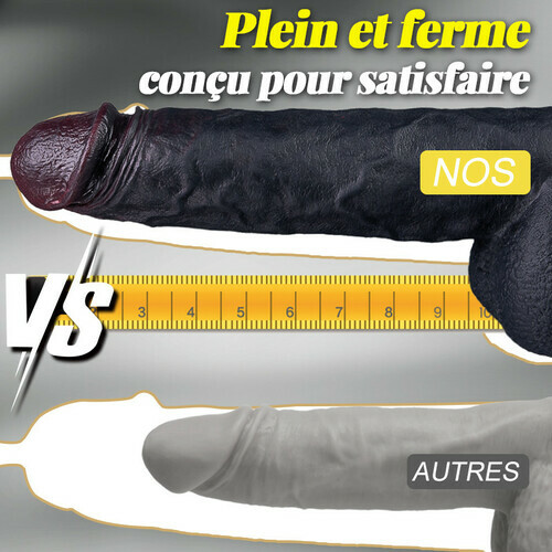 Maurice - Gode Chauffant à Vibrations et Poussées Marron Grande Taille pour Hommes et Femmes