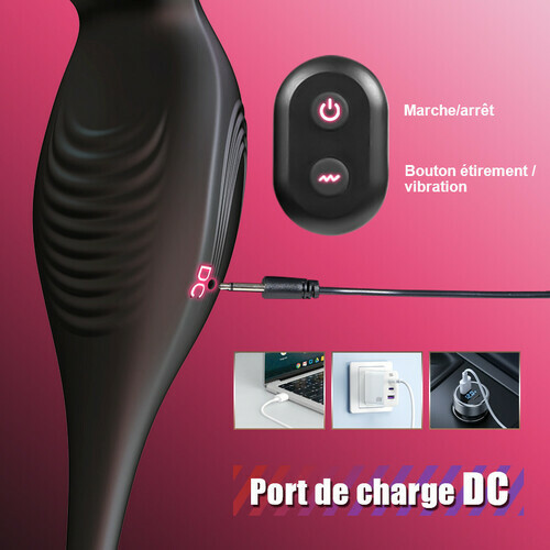 Mike - 9 Masseur Prostatique Wearable à Vibrations et Pulsations avec Anneau Pénienn