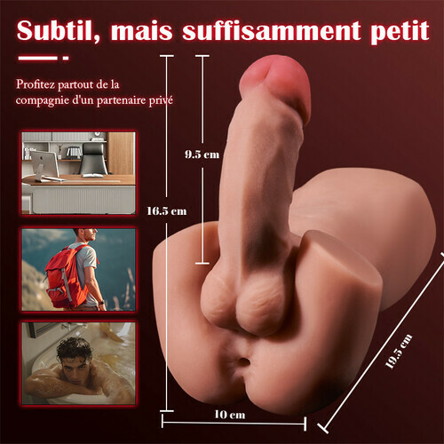 Réplique de pénis réaliste 2-en-1, 0,9 kg