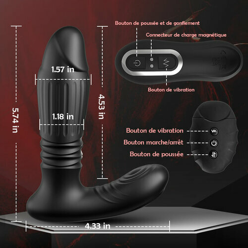 Nouveau: Masseur prostatique 3-en-1 pour un entraînement intense. Entraînement du sphincter anal.