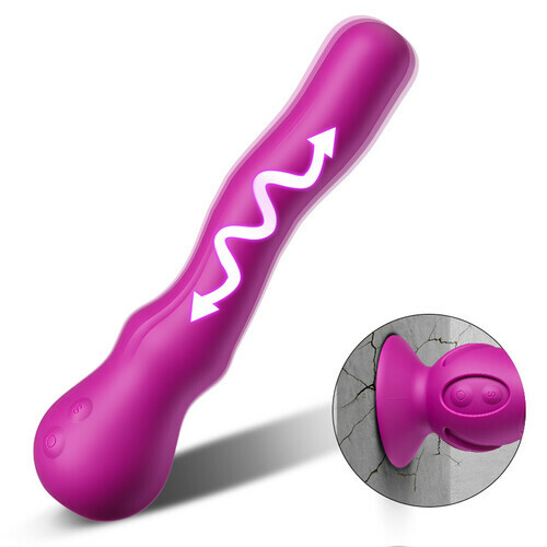 Nouvelle technologie de vibration ondulante – Vibromasseur point G pour clitoris & anal avec base à ventouse amovib