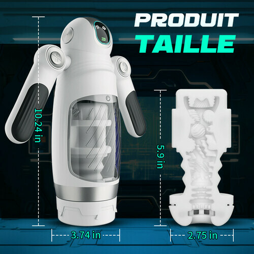 【Offrir un cadeau】Double poignée 12 Frequenz Vibration 7 Frequenz Coupes de Masturbateur cup