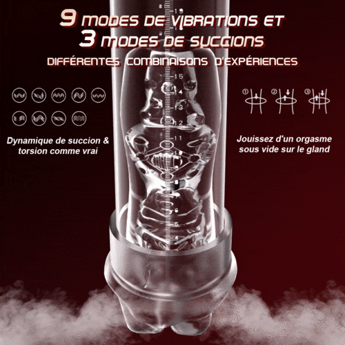 Oral Love-Pompe à pénis améliorée 2 en 1 avec fonction d'aspiration et de vibration
