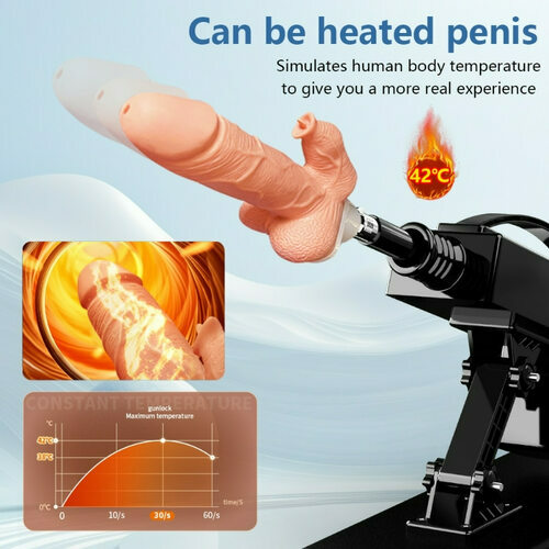 Orion - Machine sexuelle vibrante à balancement et chauffage automatique avec télécommande et godemiché