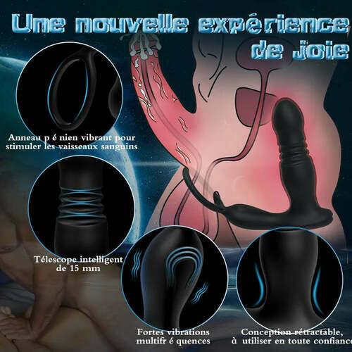 Palos Stimulateur prostatique avec 7 vibrations et 7 mouvements de va-et-vient