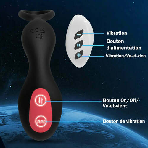 Palos Stimulateur prostatique avec 7 vibrations et 7 mouvements de va-et-vient