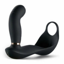 Plug anal vibrant avec 7 billes pulsantes et anneau pénien