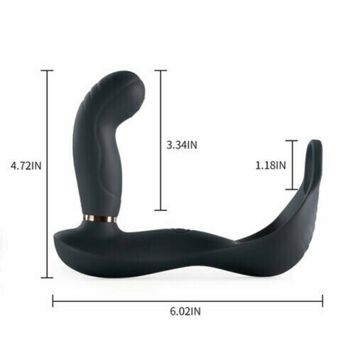 Plug anal vibrant avec 7 billes pulsantes et anneau pénien