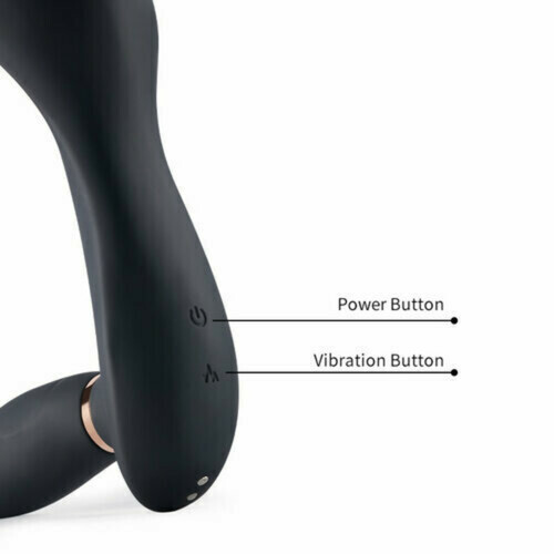 Plug anal vibrant avec 7 billes pulsantes et anneau pénien