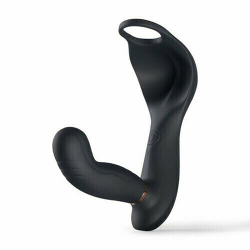 Plug anal vibrant avec 7 billes pulsantes et anneau pénien