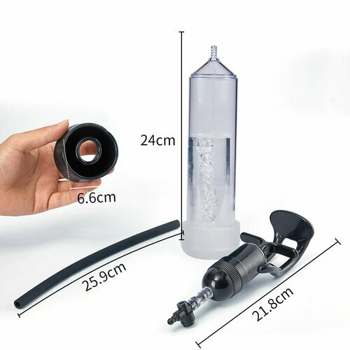Pompe à pénis manuelle, aide à l'érection, facile à utiliser, avec anneaux de remplacement et plusieurs tailles d'a