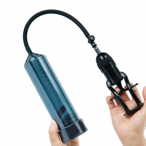 Pompe à pénis manuelle noire, aide à l'érection, simple et facile à utiliser, avec anneaux de remplacement assortis