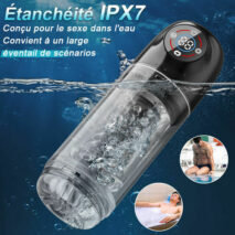 Poseidon-Masturbateur de bain 3-en-1 7 Succions + 7 Rotations Le roi demasturbation dans l'eau!