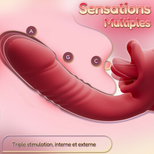 Posy – Vibrateur clitoridien amélioré 2.0 avec fonction de léchage et stimulation du point G pour couples