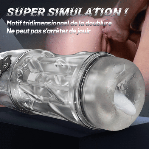 Rogen - Transparence totale Vibration & Succion de Sensation fellation & voix Masturbateur m