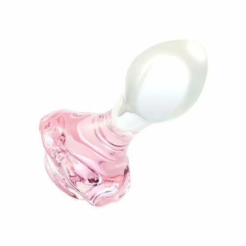 Rosy Plug Anal en verre avec base rose