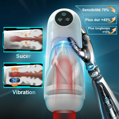 Skyline - 10 Suction Vibrations One-button Activation APP-controlled Multi-point Massage Male Masturbator