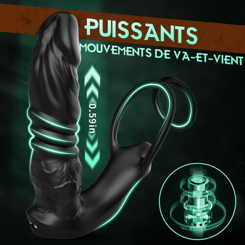 Vibromasseur anal avec gland réaliste pour l'orgasme ultime