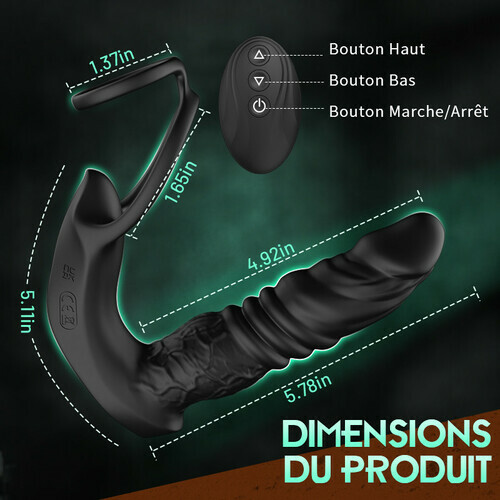 Vibromasseur anal avec gland réaliste pour l'orgasme ultime
