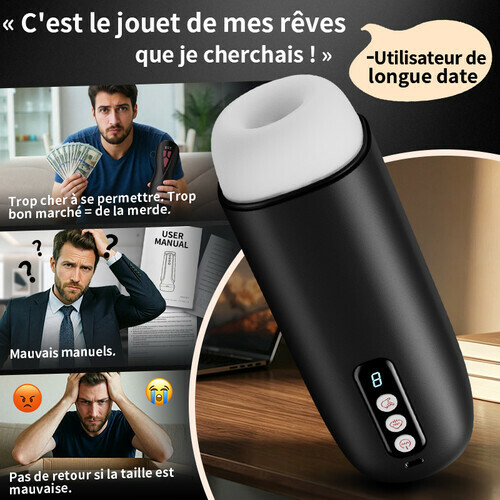 Sophia – Aspiration Puissante Meilleur Rapport Qualité-Prix Dimensionnement Cristal Clair Masturbateur Masculin Aut